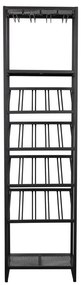 Fekete fém bortartó állvány 20 palackhoz, 48x180 cm Cantor - Zuiver