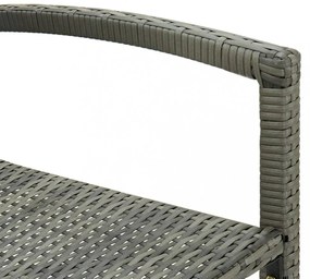4 db szürke polyrattan bárszék