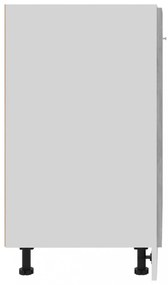 betonszürke szerelt fa alsószekrény 60 x 46 x 81,5 cm