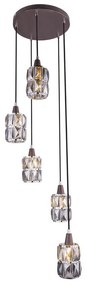 Globo 15761-5 - Kristály csillár zsinóron WOLLI 5xE14/40W/230V 15761-5