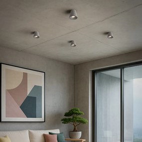 RENDL VOLCA stropní beton/dekor tmavý granit 230V LED GU10 5W