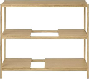 Natúr színű polcos állvány tölgyfa dekorral 105x92x40 cm Sukoya – Blomus