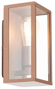 Ipari fali lámpa rozsdabarna 26 cm IP44 - Charlois