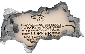 3d lyuk fal dekoráció Csésze kávé nd-b-61195883