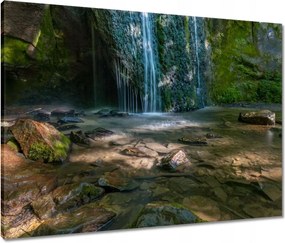 Vászonkép 80x60 Trópusi vízesés Folyó