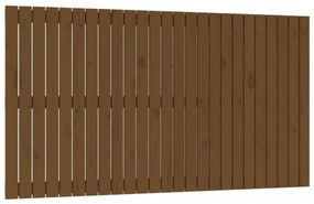 mézbarna tömör fenyőfa fali fejtámla 159,5x3x90 cm
