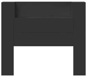 fekete áthidalószekrény LED-világítással 120 x 16,5 x 103,5 cm