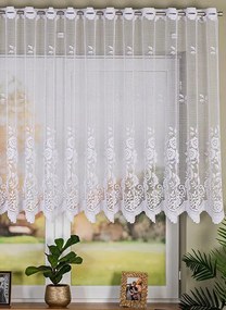 Mg Jacquard átvezető függöny jacquard fehér 4433M 300x120cm Szegélyes M