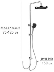 WENKO 25312100 - SOFTWATER zuhanyoszlop 12x120 cm, fényes króm