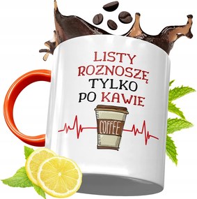 Narancssárga Bögre Postásnak Ajándék fényképes nyomattal