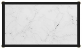 fehér edzett üveg tálalóasztal 60 x 35 x 75 cm