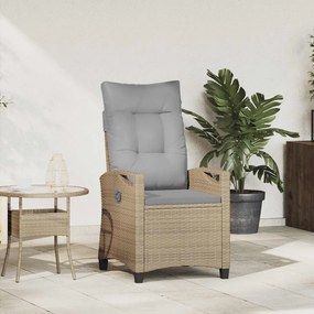 Fekvő Kerti Szék Beige és Világosszürke 56 x 60 x 112 cm