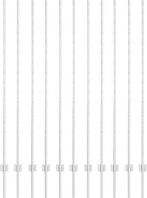 vidaXL Kerítésoszlop 11 pcs Ezüst 160 cm Acél