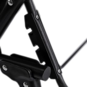 Leżak Ogrodowy Łóżko Polowe VENUS Czarne