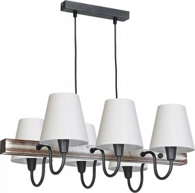 Csillár Aldex Thor II 921K, 6xE14, szürke, fa és fém állítható