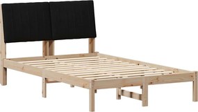 vidaXL Ágykeret fejtámlával Barna 120 x 200 cm Tömör fenyőfa