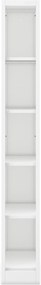 Keskeny fém irattároló polc dokumentumokhoz fehér: TIM 250 x 1850 x 400 mm