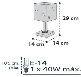 Dalber D-73241 - Gyerek lámpa HELLO LITTLE 1xE14/40W/230V