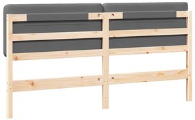 Kárpitozott fejtámla fejtámlával Barna és Világosszürke 180 cm