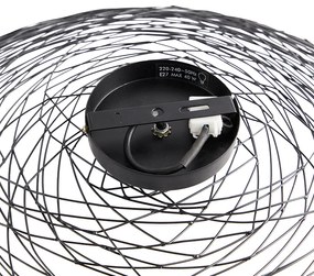 Keleti mennyezeti lámpa fekete 60 cm - Glan