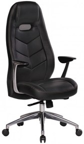 SPEED bőr irodai szék - fekete