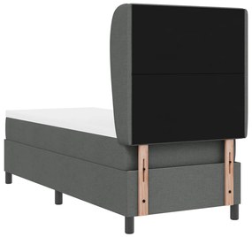 Boxspring Ágy Matrac Fekete Szürke színben, 80x200 cm, Szövet