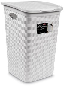 STEFANPLAST Elegance szennyeskosár 50 L, fehér