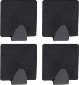 Akasztó Törölköző Akasztó Fali Tartó Akasztó Fekete Öntapadós 4db