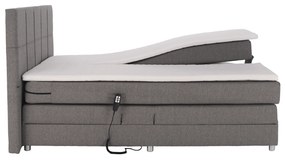 Elektromos állítható ágy, boxspring, szürke, 160x200, MURKO NEW