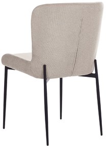 Tópszínű kárpitozott szék kétdarabos szettben ADA Beliani