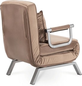 Dönthető fotel bézs bársony kárpittal – BART