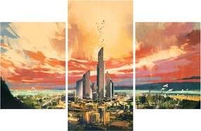 Kép - Festett város (90x60 cm)