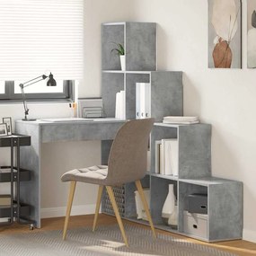 Sarokíróasztal Beton szürke 101,5 x 149,5 x 149,5 cm Faanyag