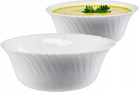 Stílusos Tál Saláta tálaló Levesekhez Snack Fehér 20CM