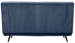 Kék kordbársony kinyitható kanapé 140 cm Mallory – Støraa