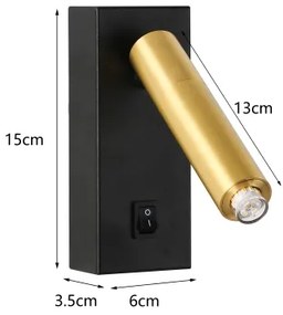 Brilagi - LED Fali spotlámpa MAYA 1xG9/7W/230V fekete/arany