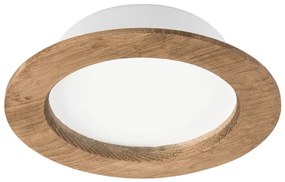 LED mennyezeti lámpa WOODY SPOT LED/12,5W/230V 3000K dió Ø16 cm