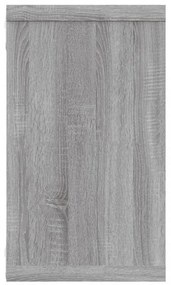 4 db szürke sonoma színű szerelt fa fali kockapolc 80x15x26,5cm