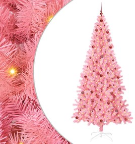 Karácsonyfa 300 LED-del állvánnyal Rózsaszín 240 cm PVC