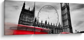 Kép - a Parlament londoni házai (órával) (90x30 cm)