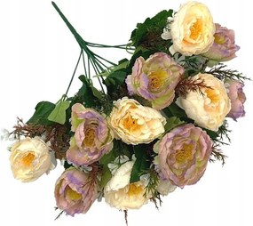 Telihold csokor 38 cm krémszínű, piszkos rózsaszín