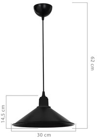 Fekete mennyezeti lámpa ø 30 cm – Squid Lighting