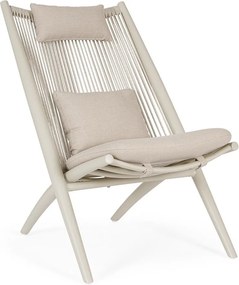 Bézs fém kerti fotel Aloha – Bizzotto