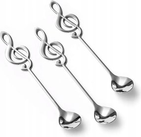 Zenei Kanál Violinkulcs 3 Db-os Ezüst Rozsdamentes Acél Szett
