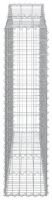 8 db íves horganyzott vas gabion kosár 200x30x120/140 cm