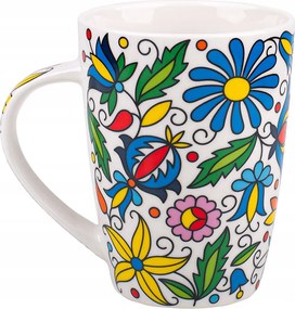 Nagy bögre "Jacek" kávéhoz és teához, 420 ml – minta kasub, porcelana