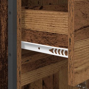 vidaXL Fürdőszoba Székény fiókkal Öreg fa 40 x 30 x 180 cm Faanyag