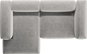 Világosszürke sarokkanapé (bal oldali-heverő résszel) Bergamo – Cosmopolitan Design