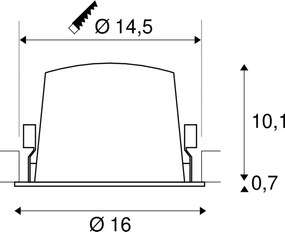 SLV NUMINOS® DL XL 1004048 Beépíthető spotlámpa 1x37.4W/LED 4000K 3600LM IP20/IP44