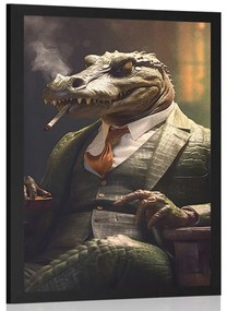 Plakát állati gengszter krokodil